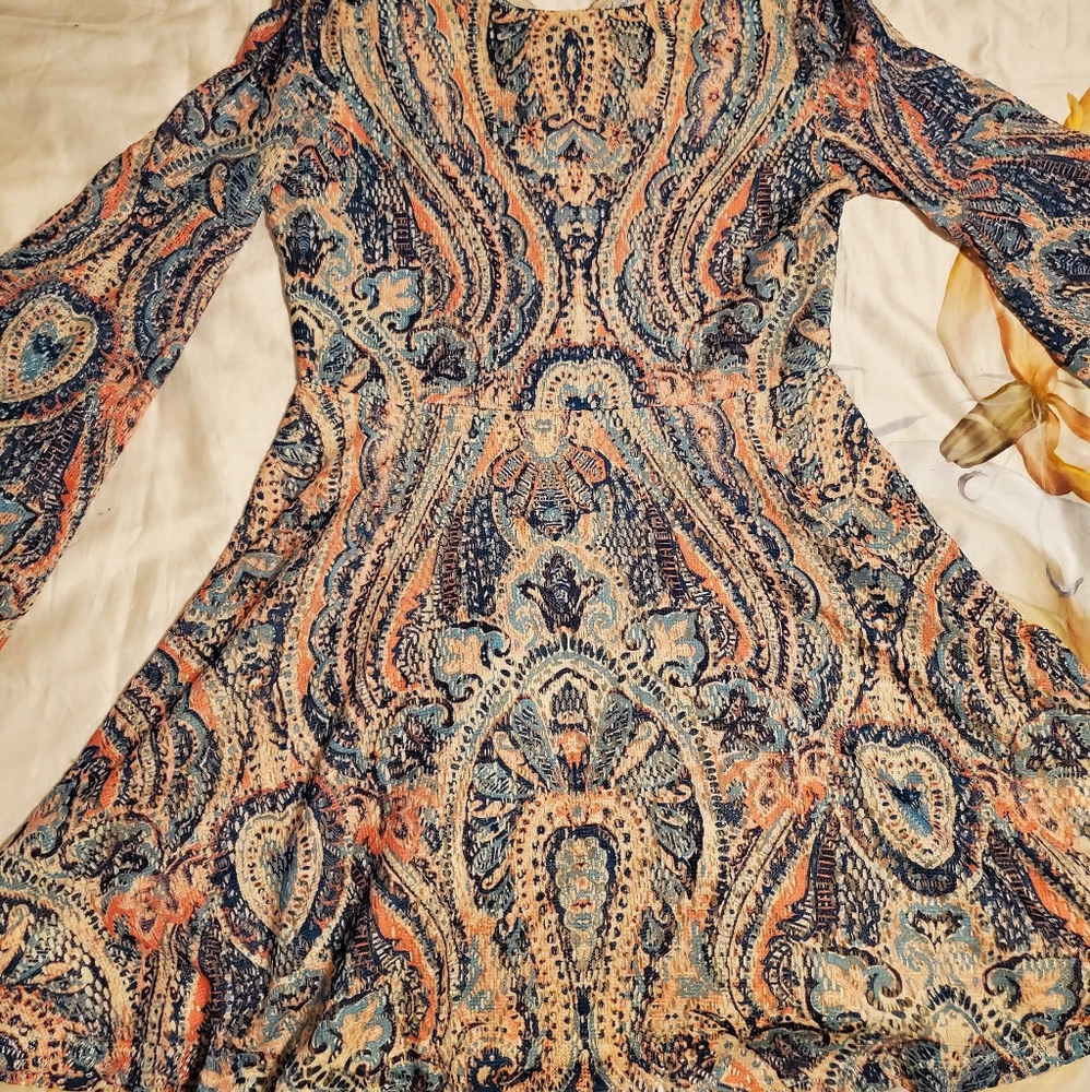 Buffalo Vintage Hippie Style Mini Dress
